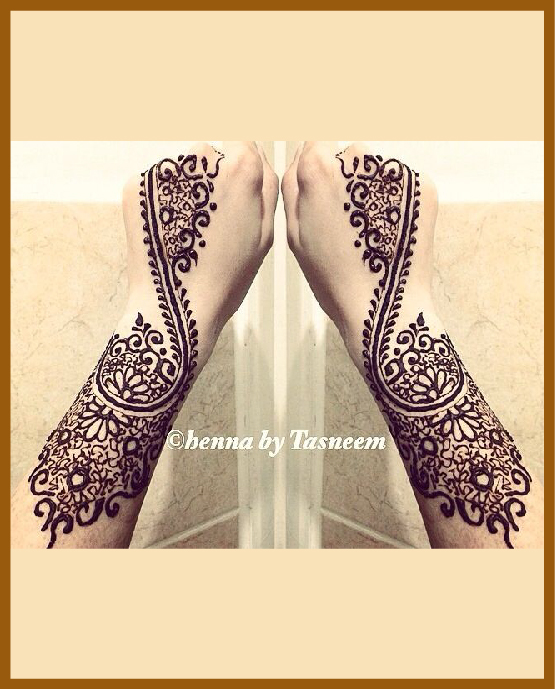 Spiral Shaped Stylish Back Hand Mehndi Design